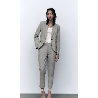 ZARA ライトグレー gray セットアップ スーツ 美品 美シルエット