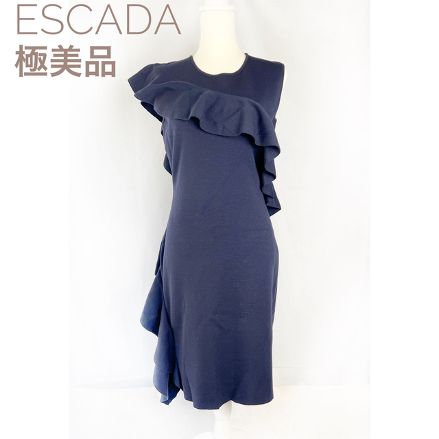 【極美品】エスカーダ ESCADA ヴァージンウール ワンピース 高級 | フリマアプリ ラクマ