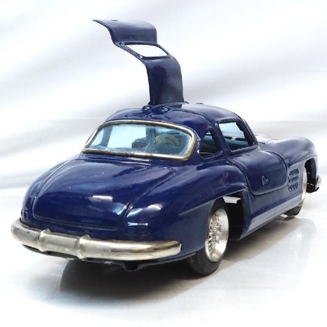 バンダイ メルセデスベンツ300SLリペイント金リモコン欠tinブリキcar箱無-
