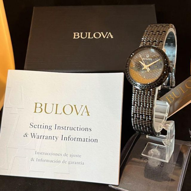 【ブラック色】BULOVA/ブローバ/レディース腕時計/お洒落/展示品特価/高級