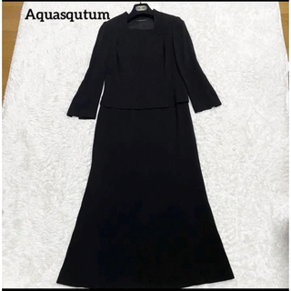 アクアスキュータム(AQUA SCUTUM)のアクアスキュータム　フォーマルワンピース　礼服　冠婚葬祭  くるみボタン(礼服/喪服)