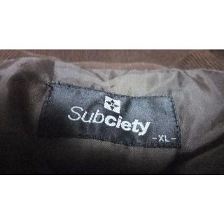 サブサエティ subciety ワッペン ジャケット XLブラウン コーデュロイ