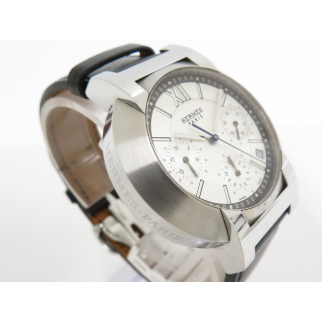Hermes(エルメス)のHERMES 腕時計 ノマード オートクオーツ SS レザー ホワイト文字盤 メンズの時計(腕時計(アナログ))の商品写真