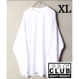 XL Proclub プロクラブ 白 ホワイト ヘビーウェイト ロンT 長袖(Tシャツ/カットソー(七分/長袖))