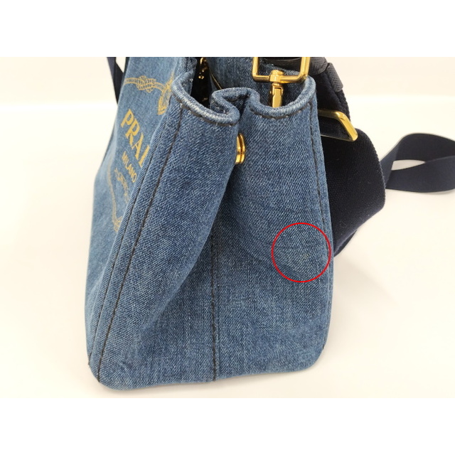 PRADA 2WAYトートバッグ カナパ デニム ブルー 1BG439