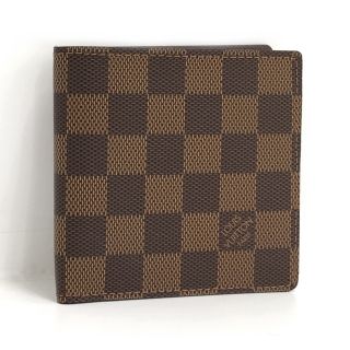 ルイヴィトン(LOUIS VUITTON)のLOUIS VUITTON 二つ折り財布 ポルトフォイユマルコ ダミエ エベヌ(長財布)