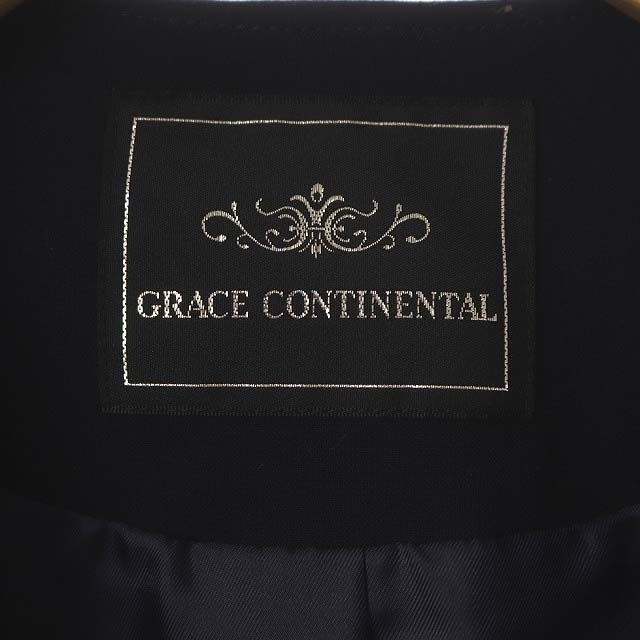 GRACE CONTINENTAL(グレースコンチネンタル)のグレースコンチネンタル 18AW ノーカラーダブルクロスコート スプリングコート レディースのジャケット/アウター(スプリングコート)の商品写真