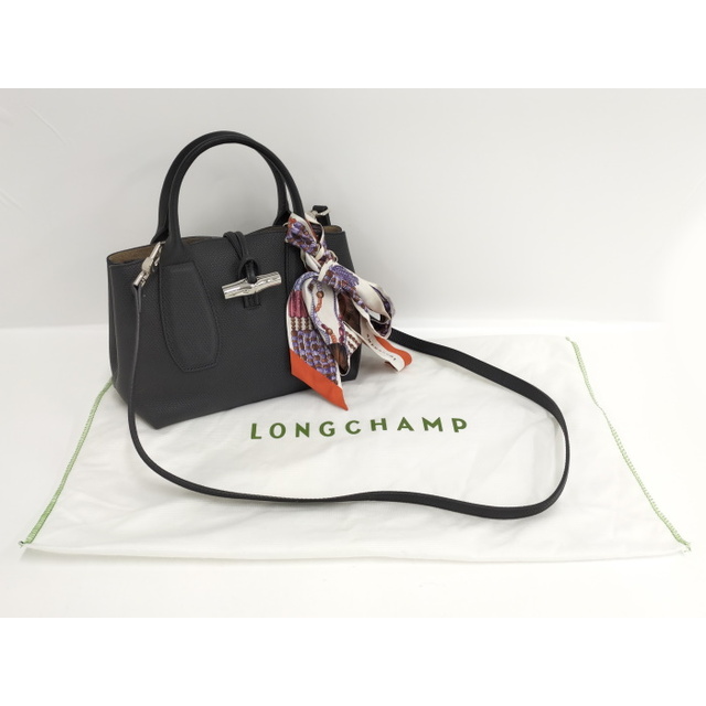 LONGCHAMP(ロンシャン)のLONGCHAMP 2WAY ショルダーバッグ ロゾ レザー ブラック レディースのバッグ(その他)の商品写真