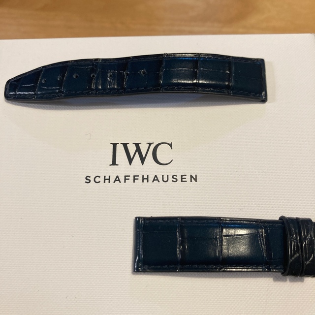 IWC 純正サントーニレザーベルト　ブラウン　クロコ　22㍉幅