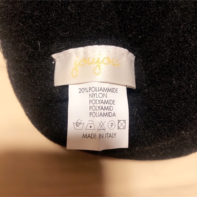 joujou(ジュジュ)のJoujou made in Italy リボン付き　ベレー帽　新品未使用 レディースの帽子(ハンチング/ベレー帽)の商品写真