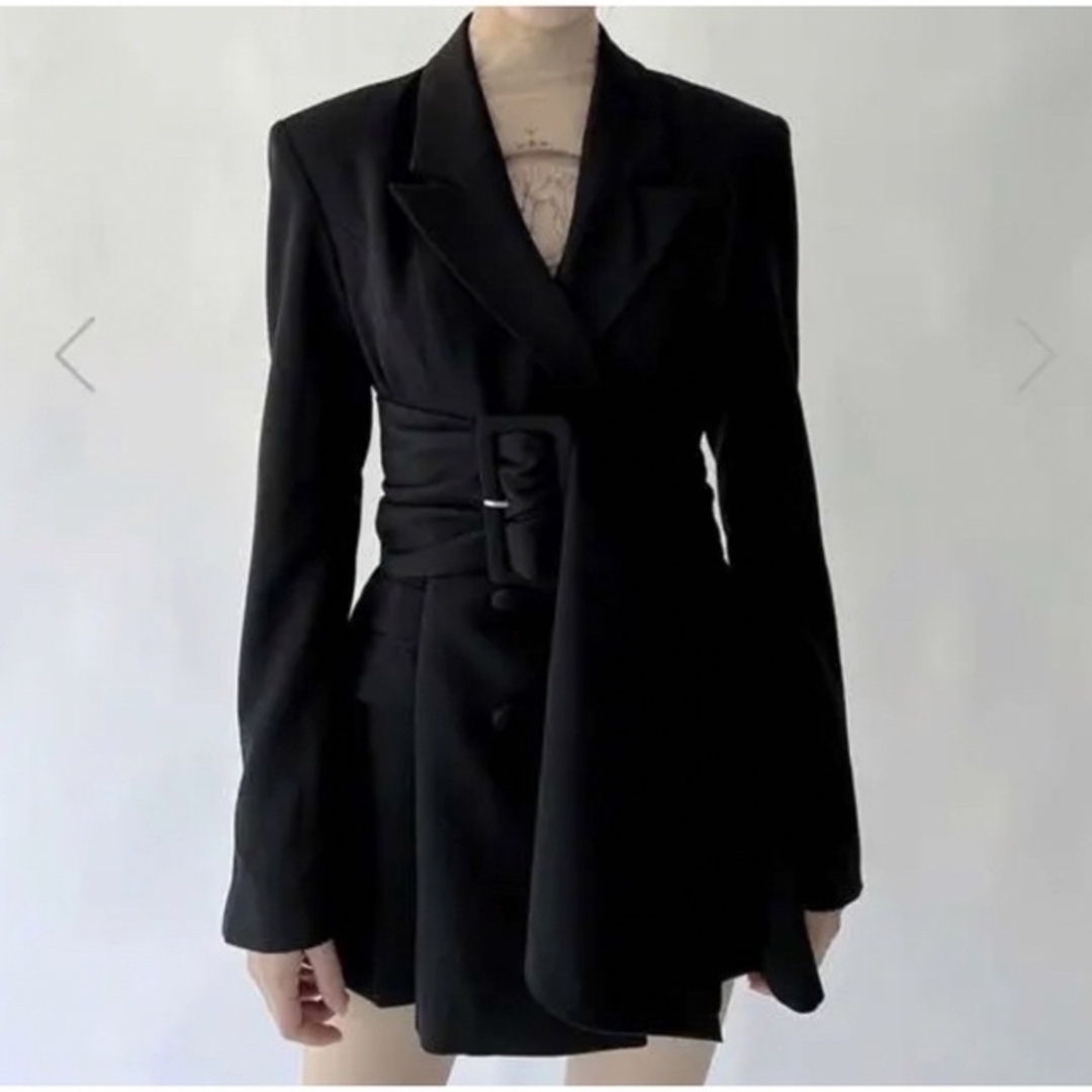 melt the lady thick belt jacket onepiece