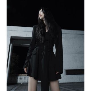 バブルス(Bubbles)のmelt the lady thick belt jacket onepiece(ミニワンピース)