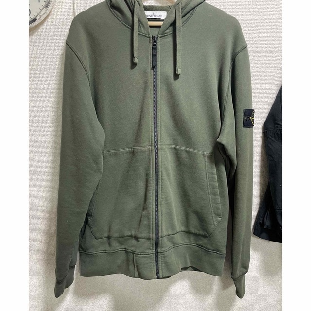 stone island スウェットジップフーディー　XXLサイズ　オリーブ色