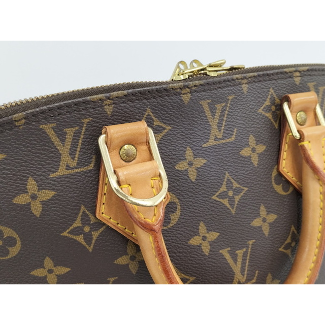 LOUIS VUITTON アルマ ハンドバッグ モノグラム レザー ブラウン 8