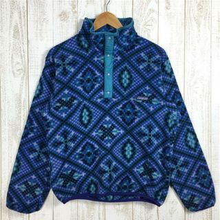 パタゴニア(patagonia)のMENs S  パタゴニア 1993 プリンテッド ライトウェイト シンチラ スナップT Printed Light Weight Synchilla Snap-T モザイク：ヘザーグレー フリース ジャケット 希少柄 入手困難 PATAGONIA 25200 Mosaic: Heather Grey ブルー系(その他)