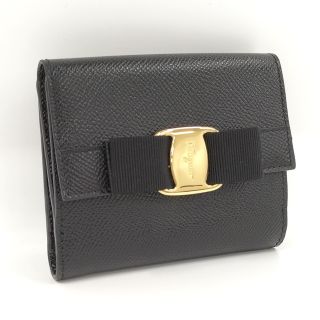 フェラガモ(Ferragamo)のSalvatore Ferragamo 二つ折り財布 ヴァラリボン レザー(財布)