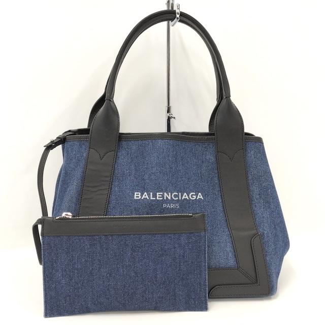 BALENCIAGA ネイビーカバS トートバッグ デニム ブルー 339933