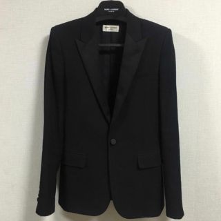 サンローラン(Saint Laurent)のsaintlaurent サンローラン スモーキングジャケット ブラック (テーラードジャケット)