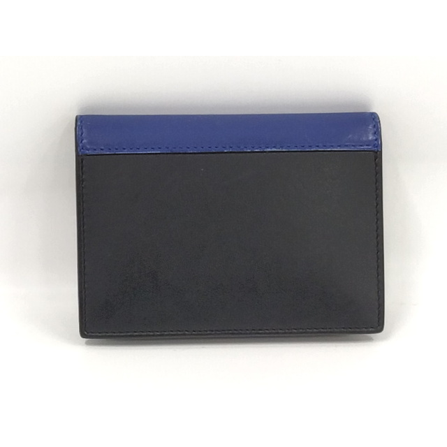 CELINE - Celine トライフォールデッド カードケース ブルー CELINE - Celine トライフォールデッド カードケース ブルー