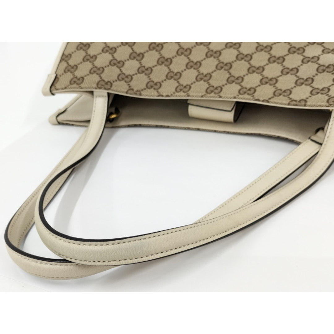 Gucci(グッチ)のGUCCI 1955 HORSEBIT トートバッグ GGキャンバス レザー レディースのバッグ(トートバッグ)の商品写真