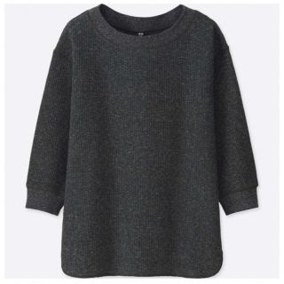 ユニクロ(UNIQLO)のワッフルクルーネックT    7分袖(カットソー(長袖/七分))