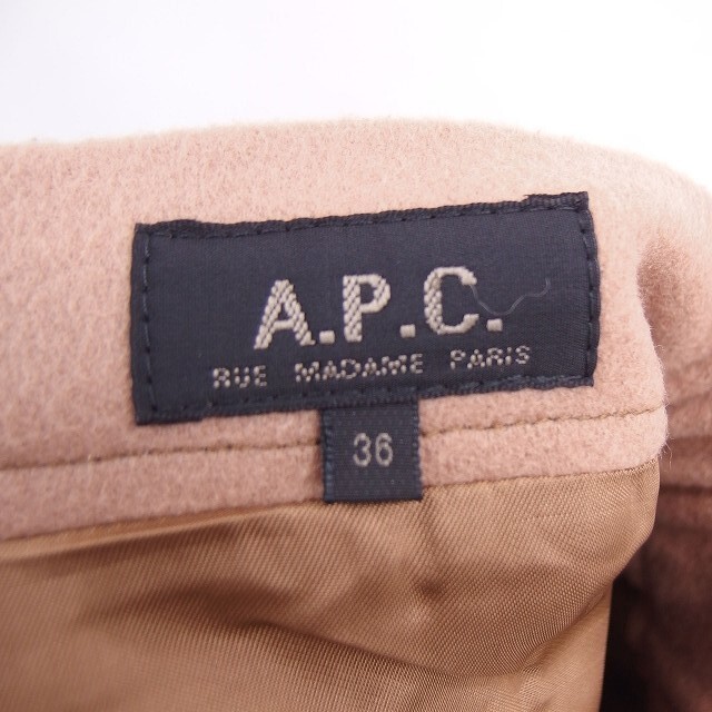 A.P.C(アーペーセー)のアーペーセー A.P.C. スカート フレア 台形 タック ミニ ウール 36 レディースのスカート(ミニスカート)の商品写真