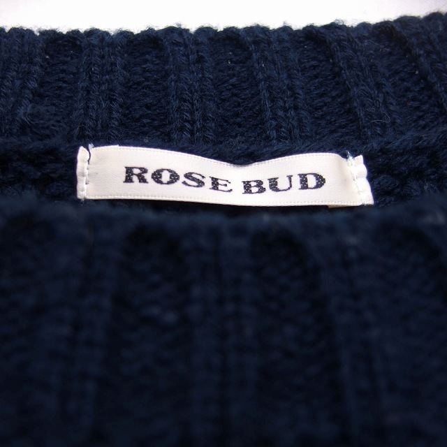 ROSE BUD(ローズバッド)のローズバッド ROSE BUD セーター ニット 長袖 丸首 ロングテール レディースのトップス(ニット/セーター)の商品写真