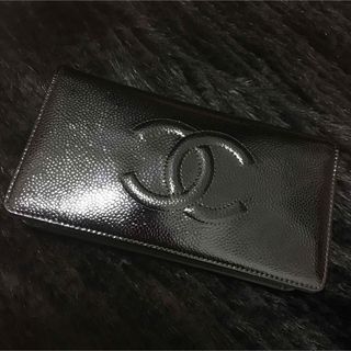 シャネル(CHANEL)の値下げ　シャネル 長財布 パテント キャビアスキン CHANEL 付属品あり(財布)