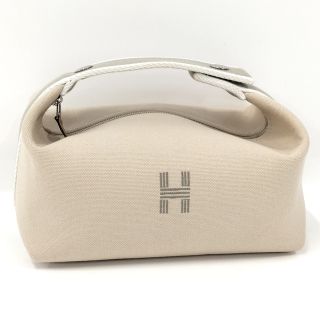 エルメス(Hermes)のHERMES ブリッド ア ブラック PM ポーチ キャンバス クリーム(ポーチ)