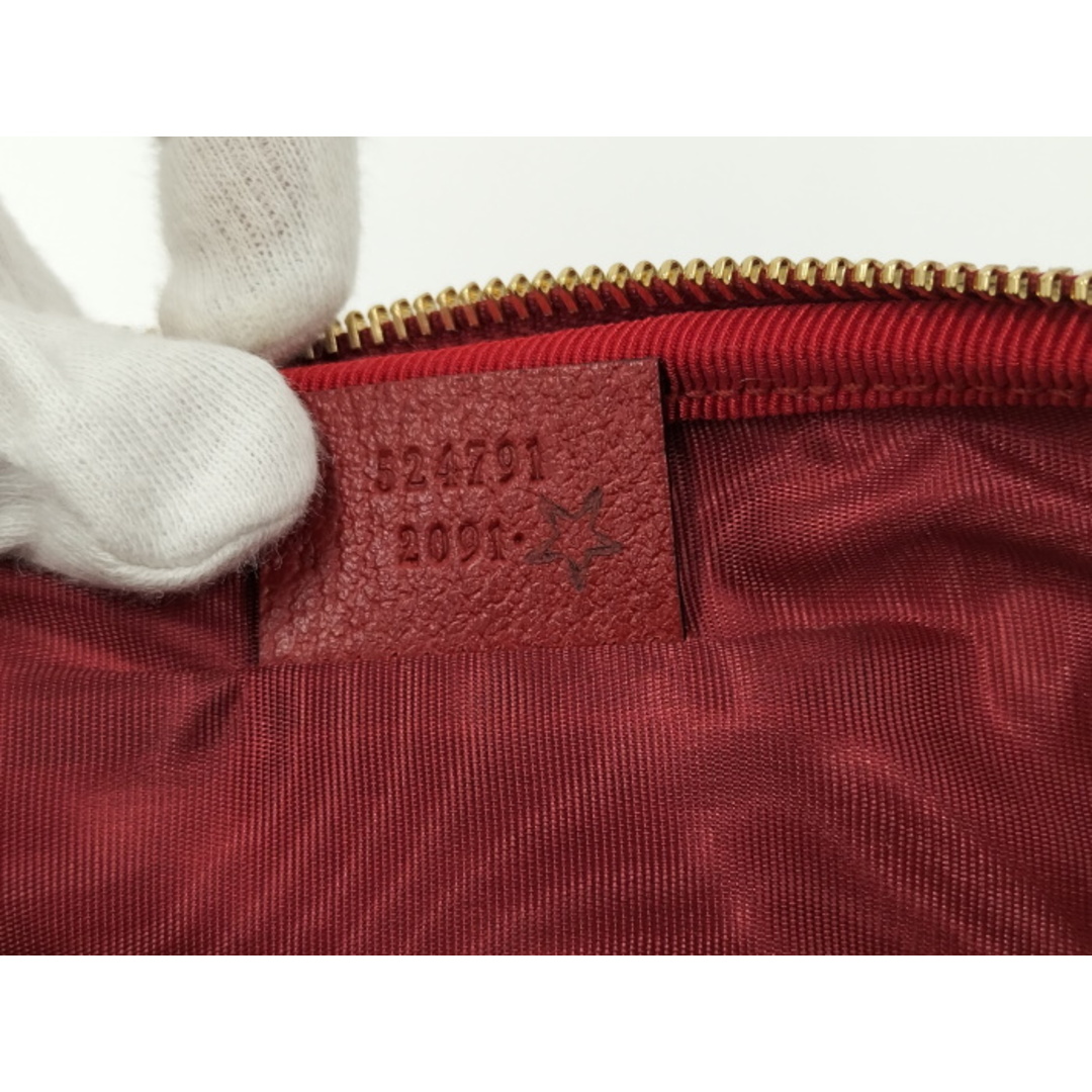 Gucci(グッチ)のGUCCI バイアデラストライプ クラッチバッグ キャンバス レッド ブルー レディースのバッグ(クラッチバッグ)の商品写真