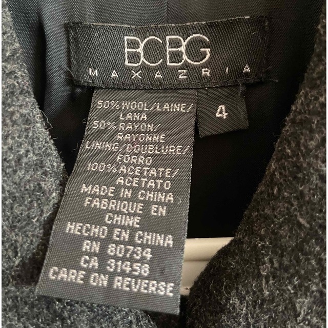 BCBGMAXAZRIA(ビーシービージーマックスアズリア)のBCBG MAXAZRIA マックスアズリア ロングコート ウール レーヨン混4 レディースのジャケット/アウター(ロングコート)の商品写真