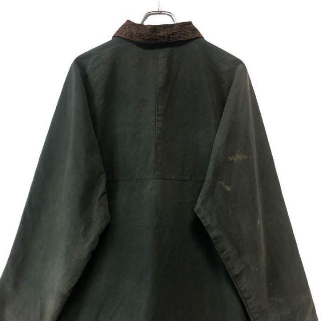 イングランド製　北欧製　オイルドジャケット　アウター　コート　襟コーデュロイ　L