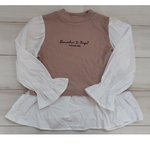 PINK-latte(ピンクラテ)のPink Iatte 140size ブラウン トップス キッズ/ベビー/マタニティのキッズ服女の子用(90cm~)(Tシャツ/カットソー)の商品写真