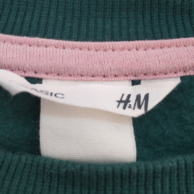 H&H(エイチアンドエイチ)のH&M 140size グリーン トレーナー キッズ/ベビー/マタニティのキッズ服女の子用(90cm~)(Tシャツ/カットソー)の商品写真