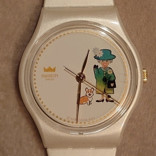 swatch(スウォッチ)の【匿名配送】スウォッチHow majestic プラチナジュビリー記念時計 レディースのファッション小物(腕時計)の商品写真