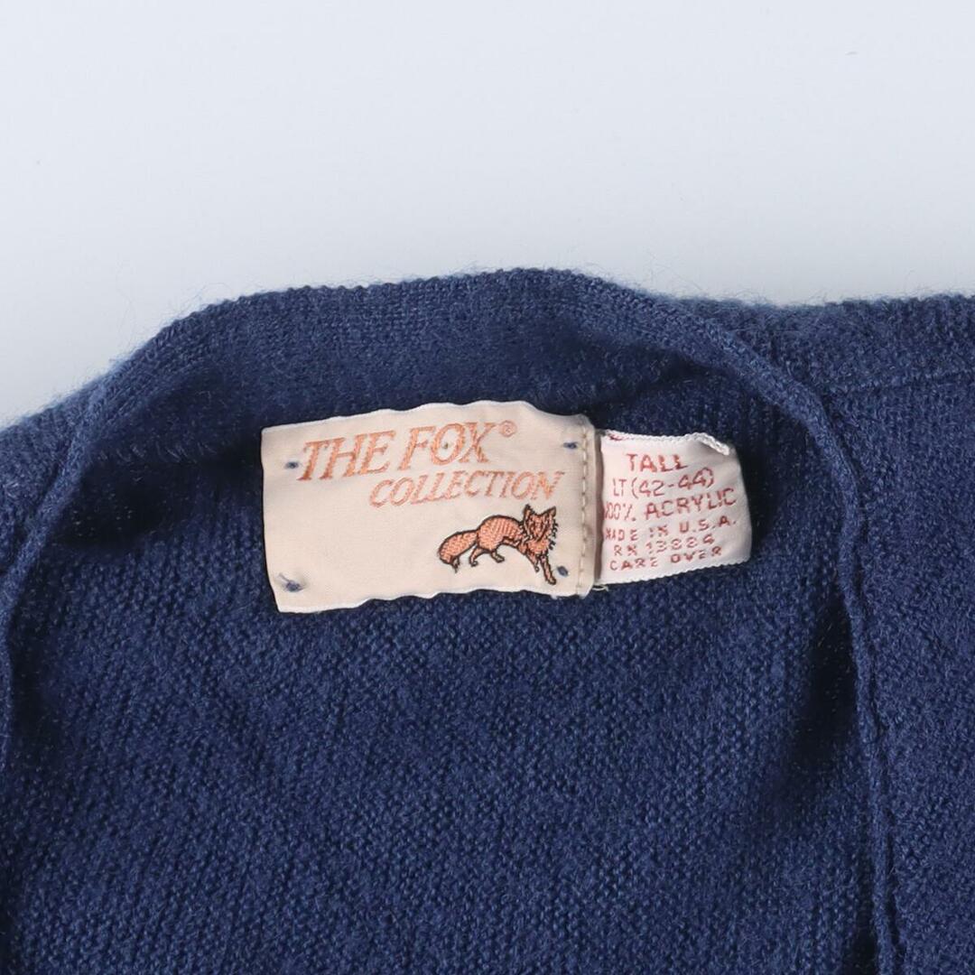 70～80年代 ジェイシーペニー J.C.Penney THE FOX Sweater アクリルニットカーディガン USA製 メンズL ヴィンテージ /eaa304584