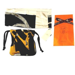 エルメス(Hermes)の超レア！エルメス◆新品未使用◆ヘアバンド＆ポーチ◆シルクジャージー◆ギフト包装済(ヘアバンド)