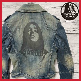 ヒステリックグラマー(HYSTERIC GLAMOUR)のヒステリックグラマー　ヴィンテージ加工　デニム　ライダース　　ジャケット　古着(Gジャン/デニムジャケット)