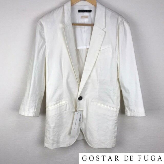新品 ゴスタールジフーガ 7分袖テーラードジャケット ホワイト サイズ48