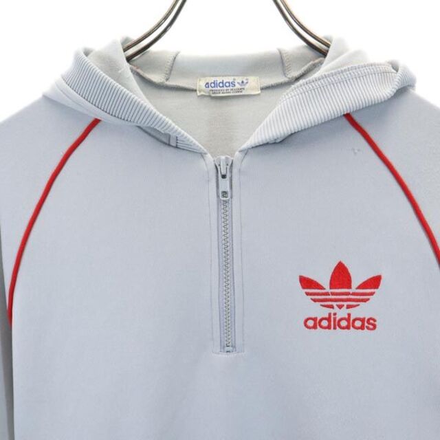 商品詳細アディダス 70s デサント製 トレフォイルロゴ ハーフジップパーカー M グレー系 adidas メンズ   【230109】