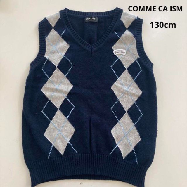 COMME CA ISM コムサイズム ニットベスト ネイビー 130cmの通販 by スポーツ➆アウトレットshop｜ラクマ