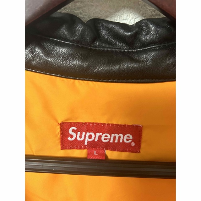 Supreme(シュプリーム)のSupreme Leather Collar Puffy Jacket 19aw メンズのジャケット/アウター(ダウンジャケット)の商品写真