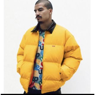 Supreme Leather Collar Puffy Jacket M