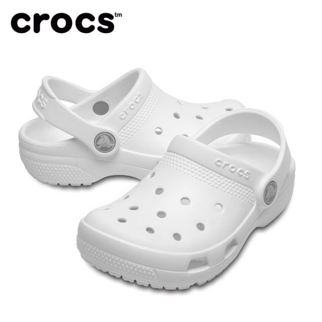 crocs(クロックス)の19.5cm クロックス コースト クロッグ キッズ ホワイト J1 キッズ/ベビー/マタニティのキッズ靴/シューズ(15cm~)(サンダル)の商品写真