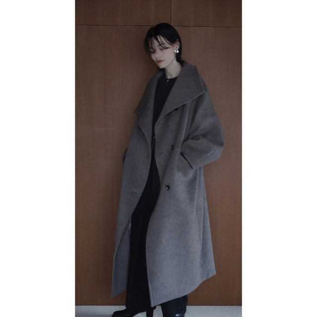 CLANE(クラネ)のCLANE UPNECK OVER DOUBLE COAT レディースのジャケット/アウター(ロングコート)の商品写真