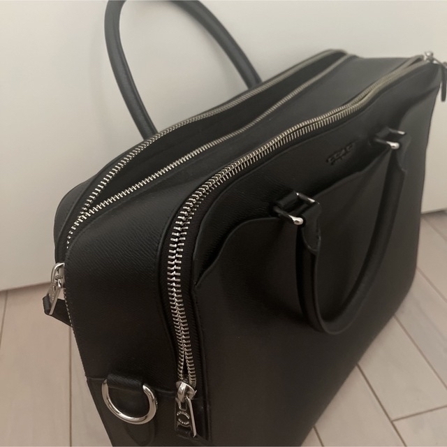 COACH ビジネスバッグ　スーツ　通勤　バッグ　PC メンズ　黒　皮 2