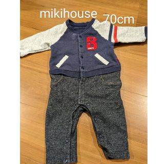 ミキハウス(mikihouse)のミキハウス　70cm　男の子　カバーオール(カバーオール)