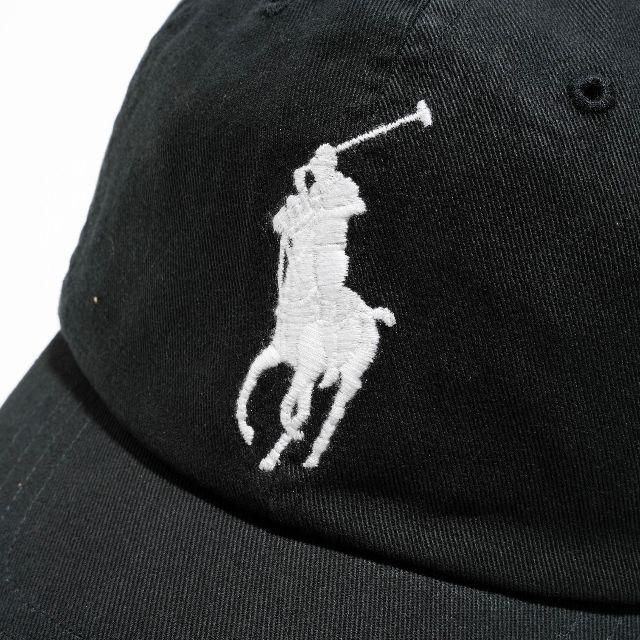 POLO RALPH LAUREN(ポロラルフローレン)の新品 Polo Ralph Lauren ビッグポニー ロゴ キャップ ブラック メンズの帽子(キャップ)の商品写真