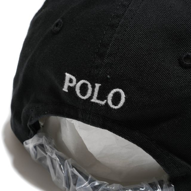 POLO RALPH LAUREN(ポロラルフローレン)の新品 Polo Ralph Lauren ビッグポニー ロゴ キャップ ブラック メンズの帽子(キャップ)の商品写真