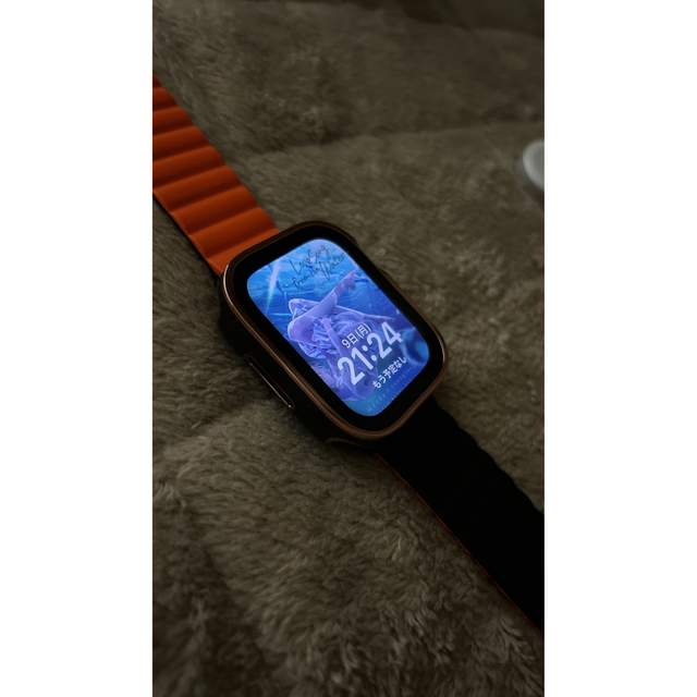 Applewatch 7 45mmブラック セルラー 美品 ケース付き時計